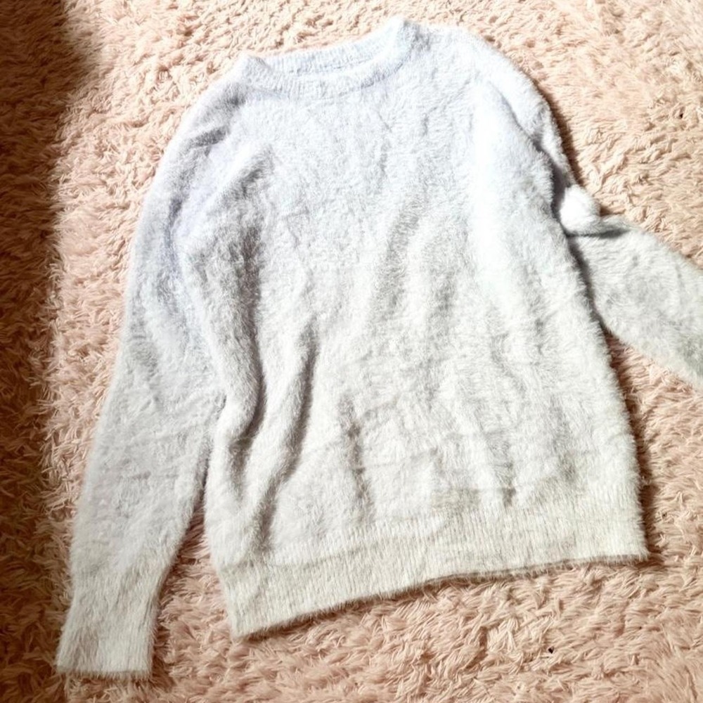 Plush Fuzzy Ombré Pastel Cozy Fairy Core Oversized‎ Sweater Womens M Coquette